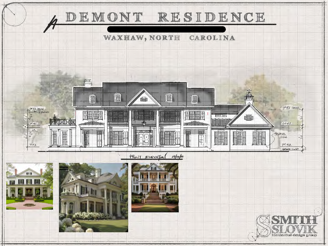 concept drawing of a new custom home