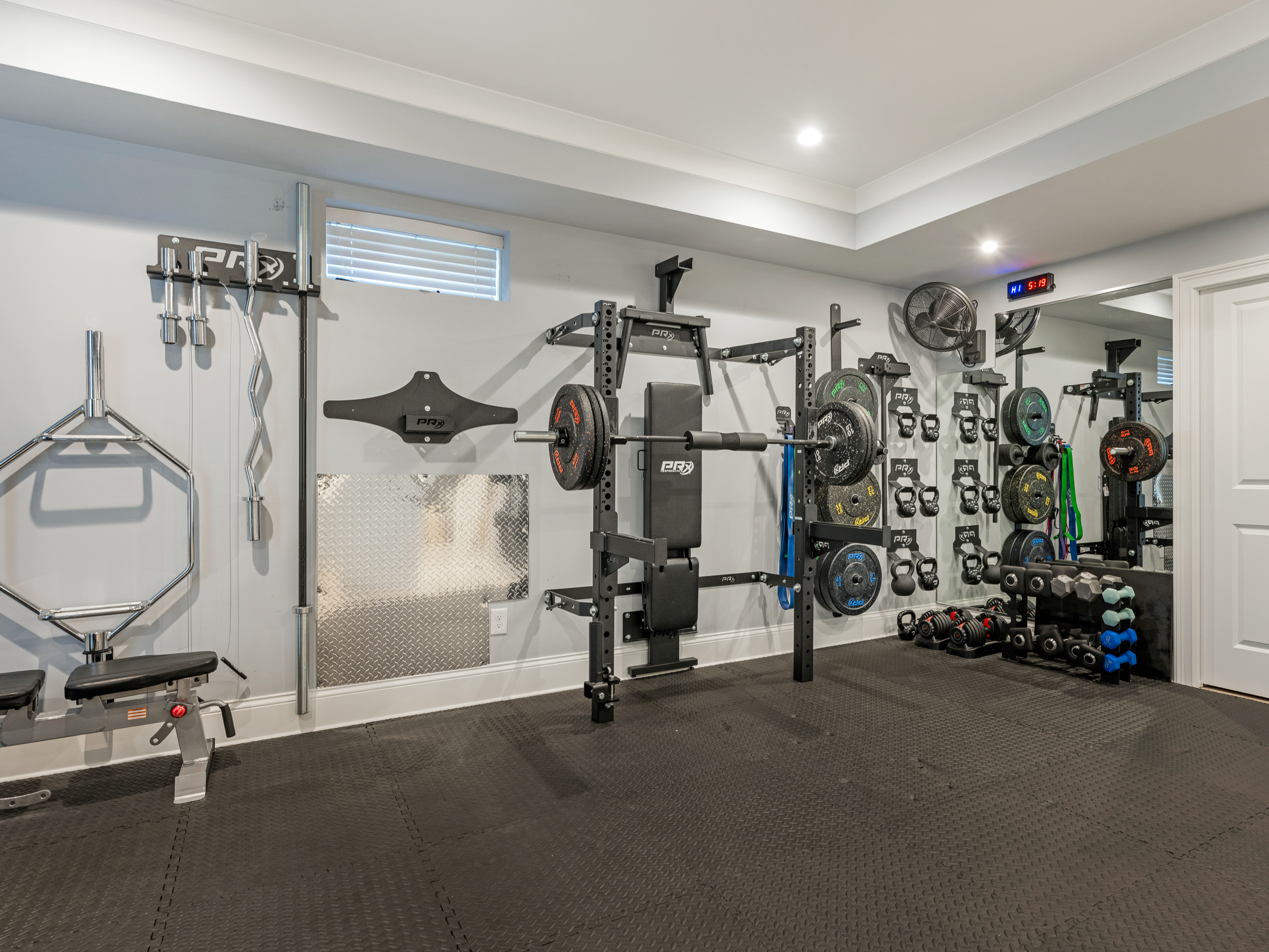 Indoor Gym in man cave charlotte nc