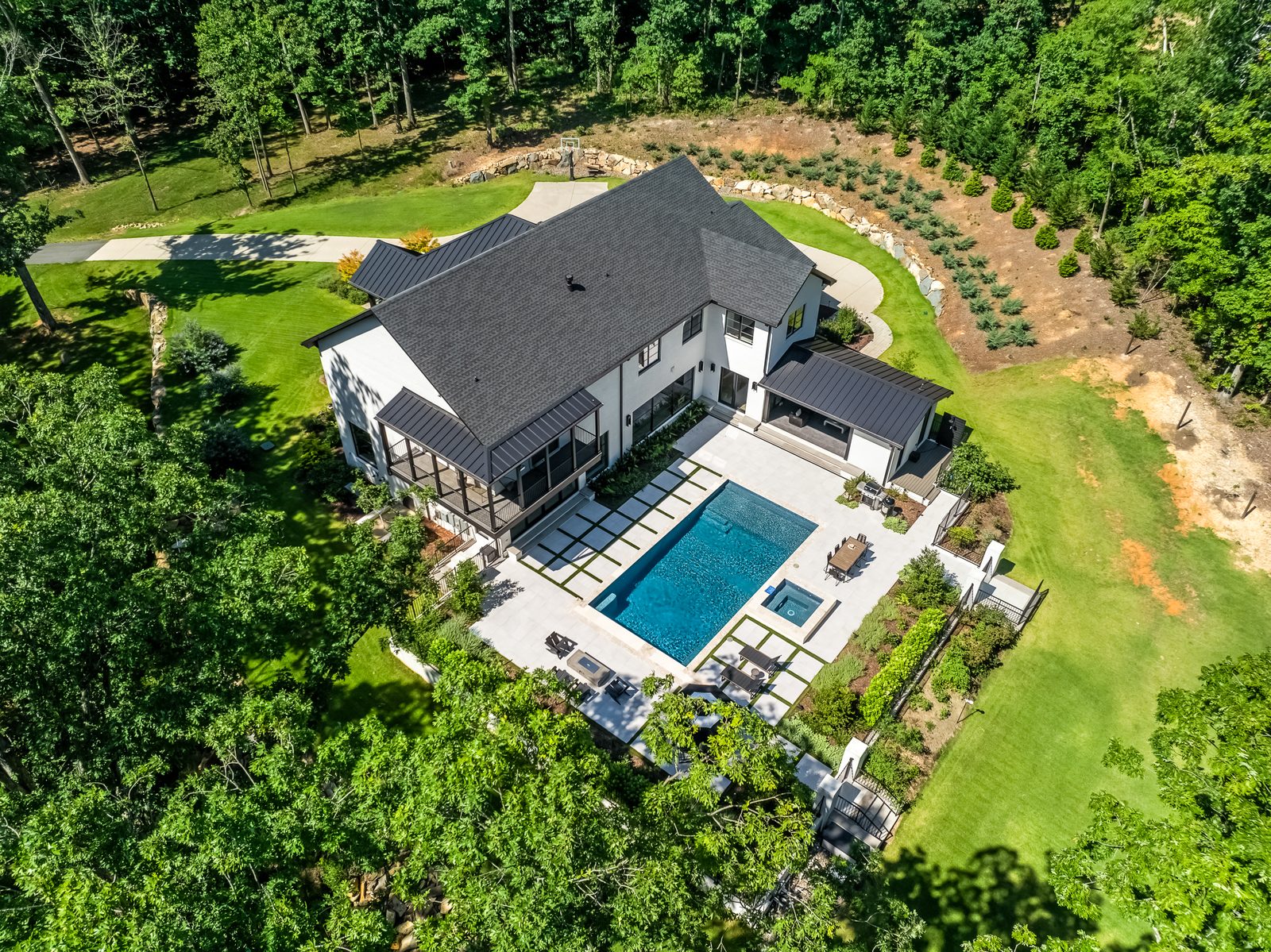 Chanel custom home in South Charlotte — exterior view, photograph 4 of 34