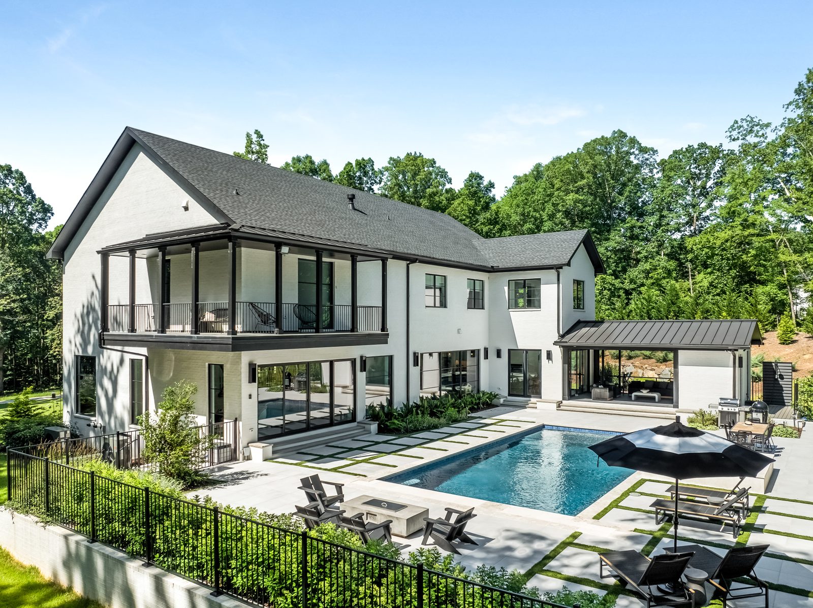 Chanel custom home in South Charlotte — exterior view, photograph 7 of 34