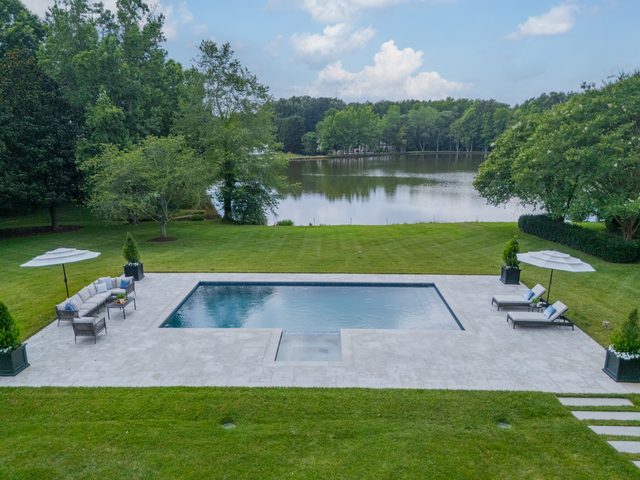 Waldon custom home in South Charlotte — exterior view, photograph 143 of 166