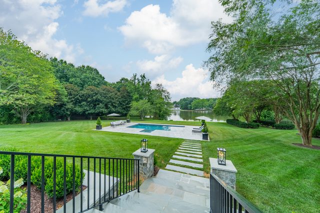 Waldon custom home in South Charlotte — exterior view, photograph 165 of 166